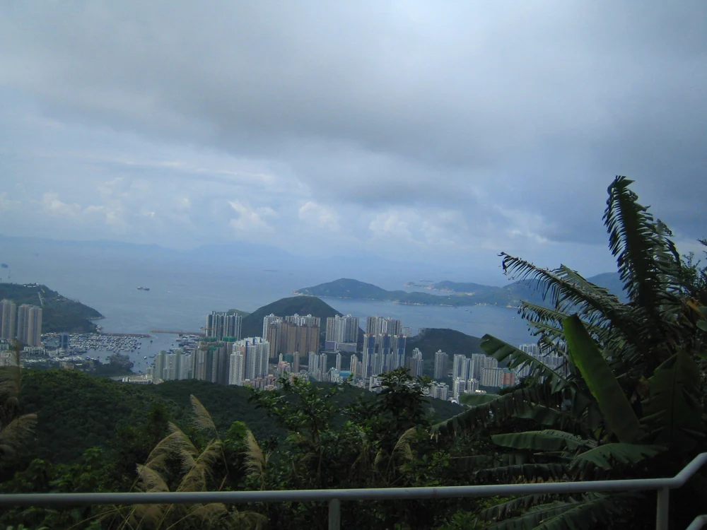 Aberdeen Harbour, Hong Kong, viewed from a hillside in 2005.